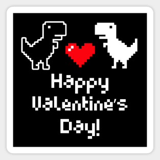 Happy Valentines Day Pixel Art Magnet